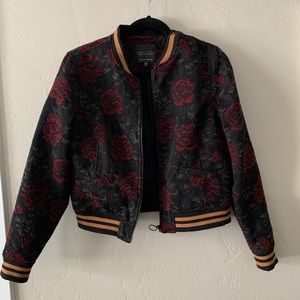 Sanctuary Rose print bomber Jacket S